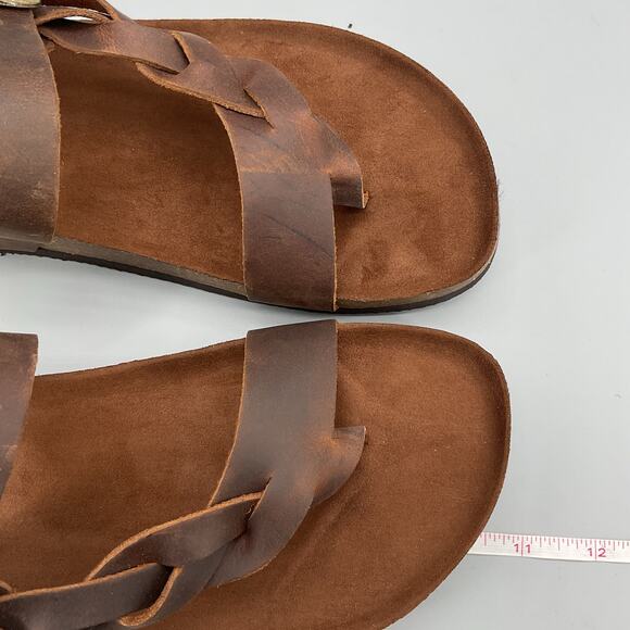 NEW White Mountain Women’s Crawford Leather Footbed Sandals Brown Size 10M - Picture 7 of 10